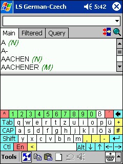 LingvoSoft Dictionary German <-> Czech for Pocket 2.7.09 screenshot